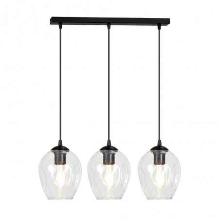 Regleta de techo Domos Transparente (3 luces)