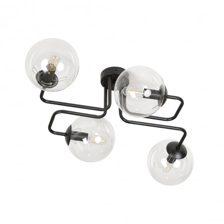 Plafón de techo Vesta Transparente (4 luces)