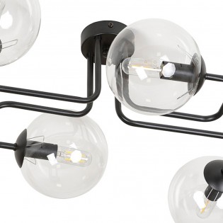 Plafón de techo Vesta Transparente (4 luces)