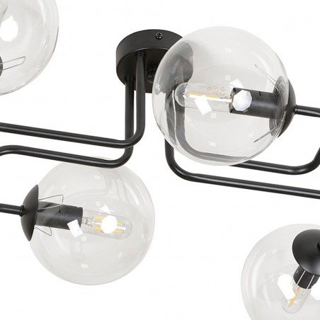 Plafón de techo Vesta Transparente (4 luces)