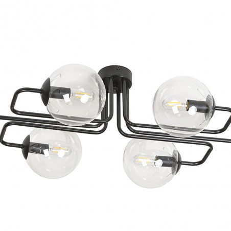 Plafón de techo Vesta Transparente (6 luces)