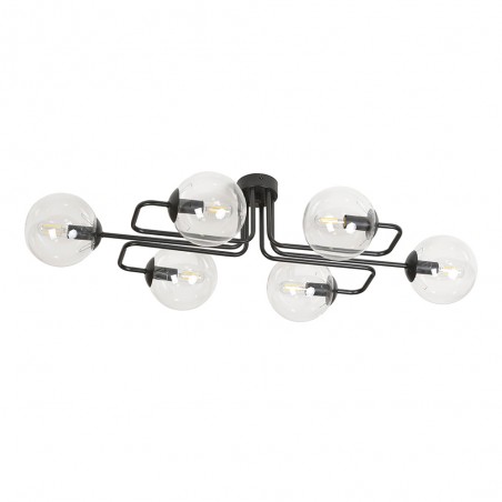 Plafón de techo Vesta Transparente (6 luces)