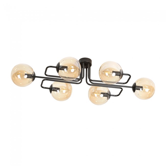 Plafón de techo Vesta Ámbar (6 luces)