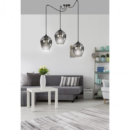 Lámpara colgante Maranto Grafito (3 luces)