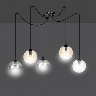 Lámpara colgante Fedora Mix (5 luces)