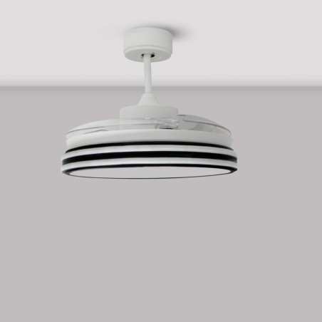 Ventilador LED con aspas plegables Garin Blanco CCT (35W)