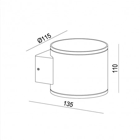 Aplique de pared para exterior Oxford