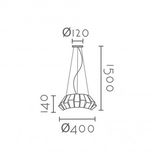 Lámpara colgante Led Palmera (18W)