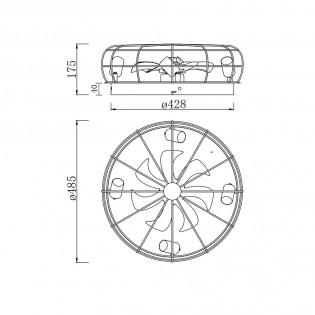 Ventilador con luz Trondheim