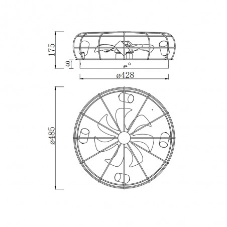 Ventilador con luz Trondheim