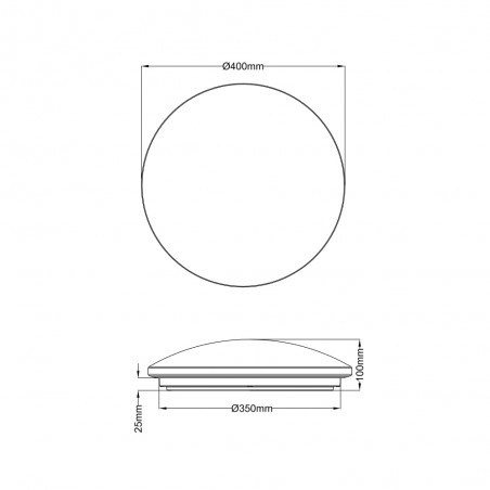 Aplique LED Lunar Dimmable (22W)