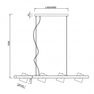 Lámpara colgante Bell
