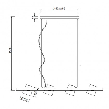 Lámpara colgante Bell