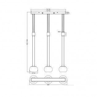 Regleta de techo LED Madison Dimmable (3x8W)