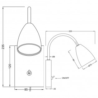 Aplique de pared Wanda II