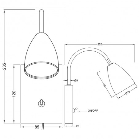 Aplique de pared Wanda II