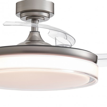 Ventilador LED con aspas plegables Oroel Níquel CCT (45W)