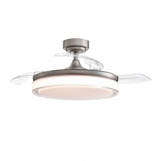 Ventilador LED con aspas plegables Oroel Níquel CCT (45W)