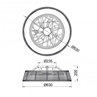 Plafón Ventilador LED Indonesia (70W)