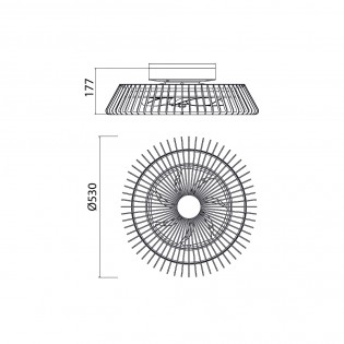 Ventilador Plafón LED Himalaya Mini CCT (70W)
