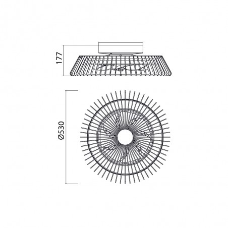 Ventilador Plafón LED Himalaya Mini CCT (70W)
