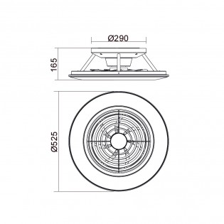 Ventilador Plafón LED Alisio Mini (70W)