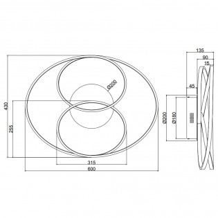 Plafón de techo Led Gale (38,5W)