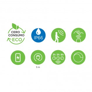 Proyector de exterior solar LED Bee (100W)