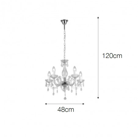 Lámpara de araña Maria Teresa (5 luces)