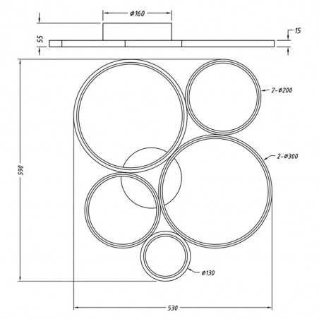 Plafón de techo Led Rondo (49W)