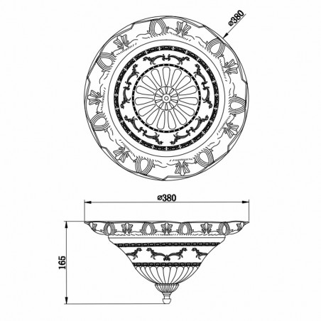 Plafón de techo Rustica