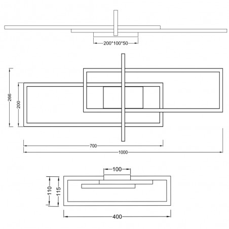 Plafón de techo Led Salinas (34W)
