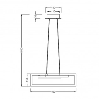 Lámpara colgante Led Salinas (34W)