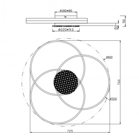 Plafón de techo Led Sedona (40W)