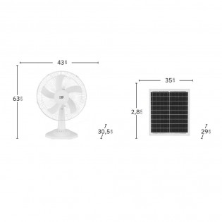 Ventilador de mesa Solar Abanico