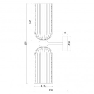 Aplique de pared Antic D10 (2 luces)