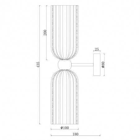 Aplique de pared Antic D10 (2 luces)