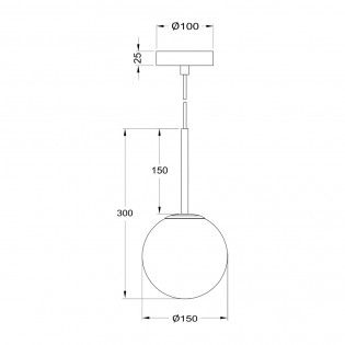 Lámpara de techo Basic Form Opal Oro