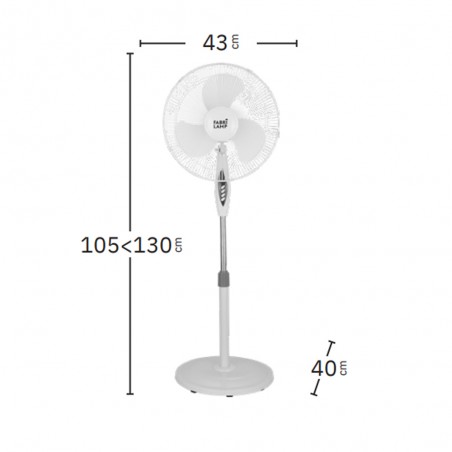 Ventilador de pie Bise (45W)