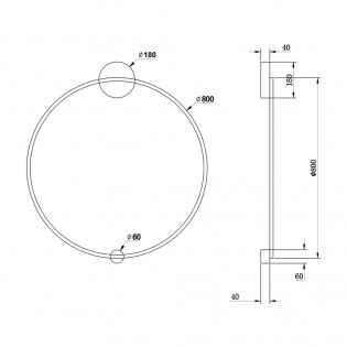 Aplique de pared LED Halo (47W)