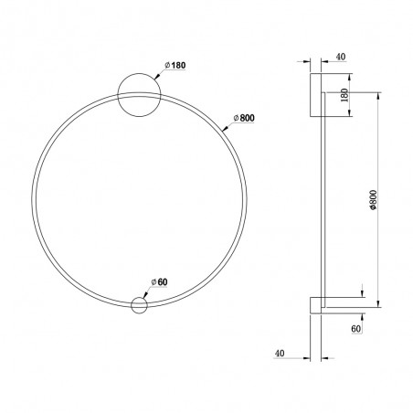 Aplique de pared LED Halo (47W)