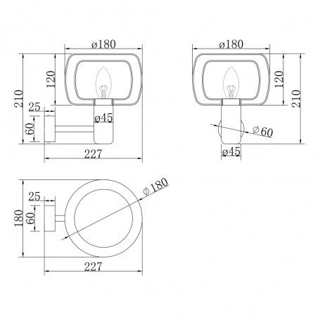 Aplique de pared Vision
