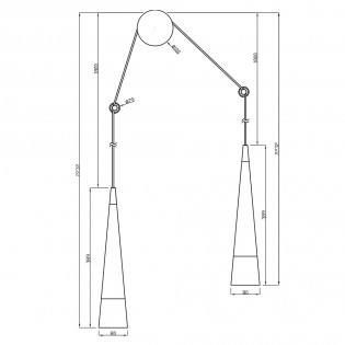 Aplique de pared LED Sintensi (2x12W)