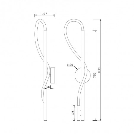 Aplique de pared LED Tau (12W)