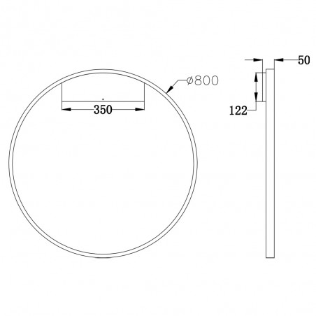 Aplique de pared LED Rim (50W)