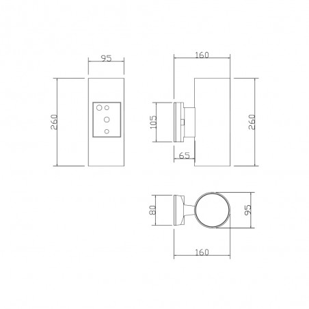 Aplique de pared exterior Rando (2 luces)