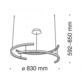 Lámpara colgante LED Line 3000K (52W)