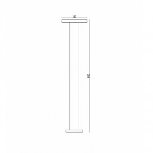 Baliza alta de exterior LED Wald (12W)