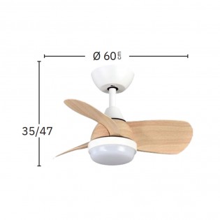 Ventilador de techo LED Pirdo CCT (24W) II
