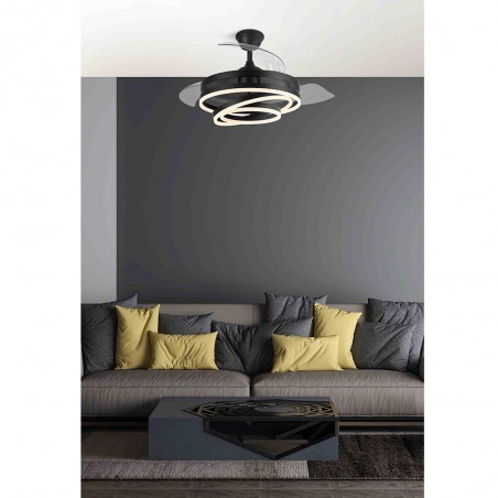 Ventilador LED con aspas retráctiles Kai CCT (72W)